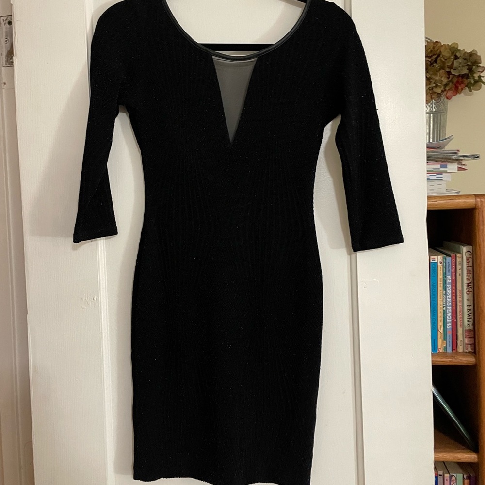 Stretchy backless black/blue Charlotte Russe dress